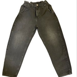 Zara Faded Black Loose Fit Jeans